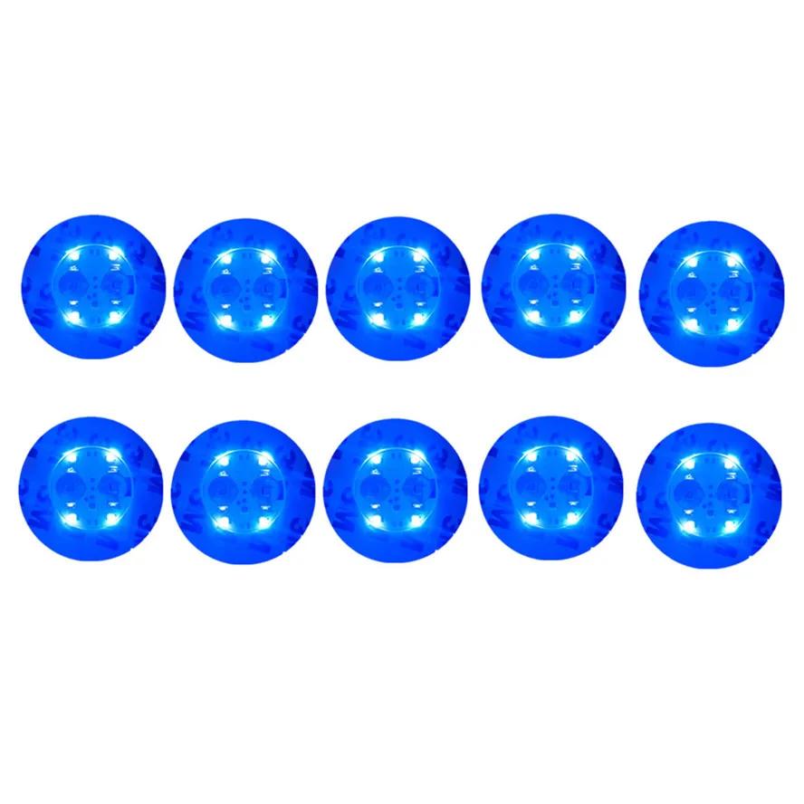 1-40PCS Battery Powered LED Coaster 3 Modes with Wine Glass Mat Cup Pad Sticker Bottle Drinking Club Bar Party Decor Night Light