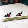 Vintage Red Water Drop Zircon Bat Stud Earrings Fashionable Personalized Exquisite Ear Jewelry For Women