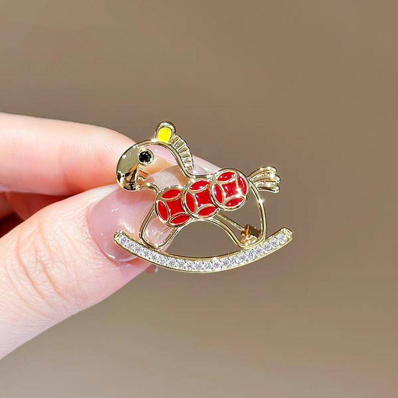 Exquisite Emaille Tier Pferd Broschen für Damen Kleidung Mantel Accessoires Geschenke