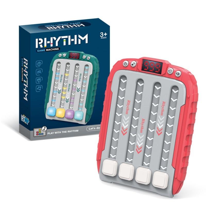 Music Rhythm Game Machine Light Up Puzzle Toys Montessori Travel Sensory Toys Brain Training Electronic Games For Kids Gifts