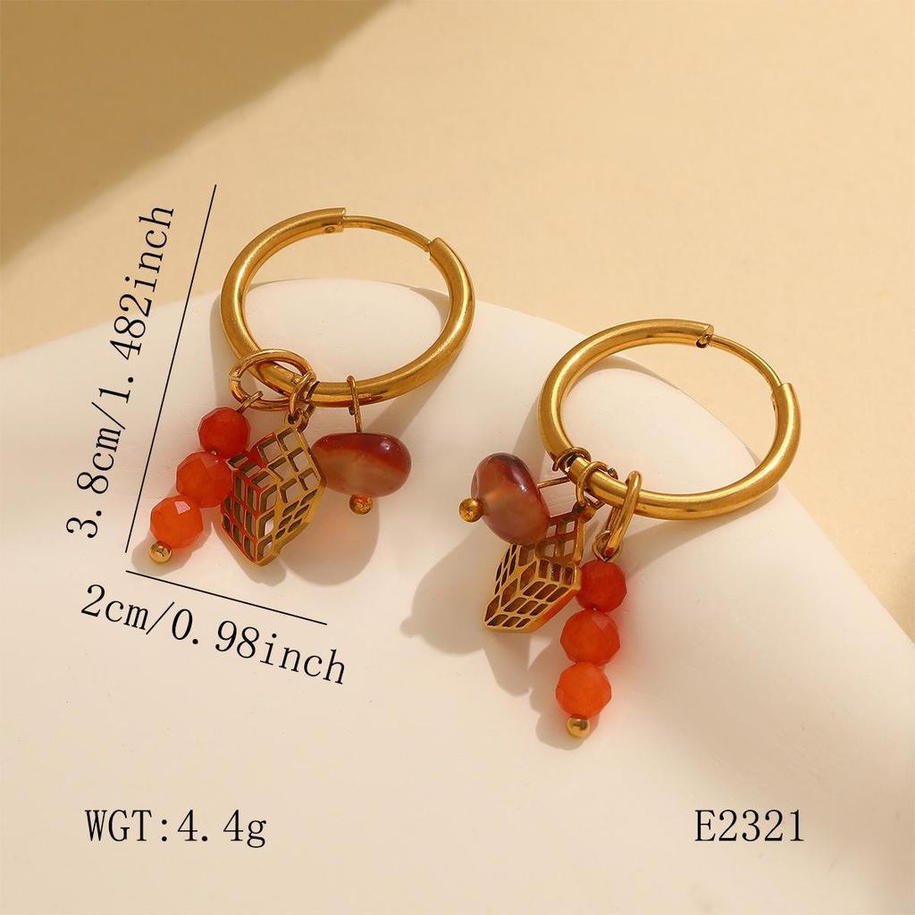 Seashell Dolphin Stainless Steel Trend Earrings