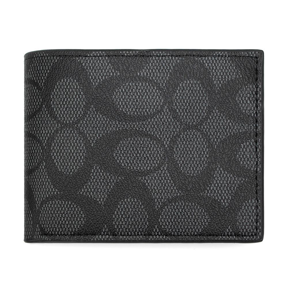 Men's Classic Bifold Leather Wallet with Zippered Coin Pocket