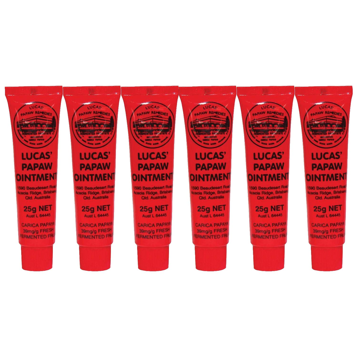 

PAPAW Lip 25g x Original Authentic Product LUCAS Applicator, 6-Pack, [Used]