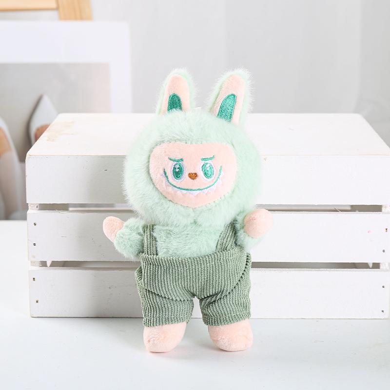 Плюшевая кукла-брелок из вельвета - Милый дизайн в комбинезоне 16 cm