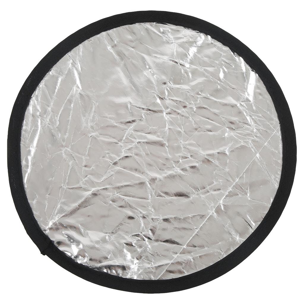 Silver White 2 In1 Reflector Portable Round Photography Light Reflector for Live Lighting
