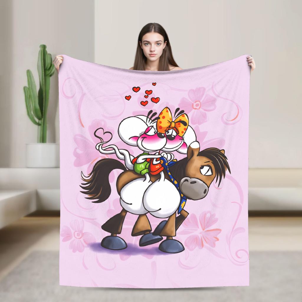 Christmas Diddl Super Soft Blankets  Travel Plush Throw Blanket Funny Living Room Flannel Bedspread Sofa Bed Cover