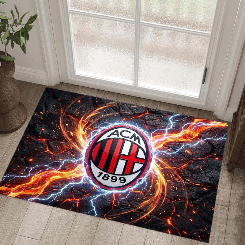 AC Milan Design Crystal Velvet Carpet Cozy Non?Slip Printed Rug For Bedroom Living Room Entrance