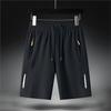 Calções de Seda Gelada de Verão para Homem Com Cintura Elástica Para Lazer Casual e Desporto