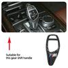 -Car Gear Shift Handle Sticker Carbon Fiber Pattern Protective Cover For BMW M X1 X2 X3 X4 X5 X6 X7 E30 E39 E46 E60 E61 E90 E70