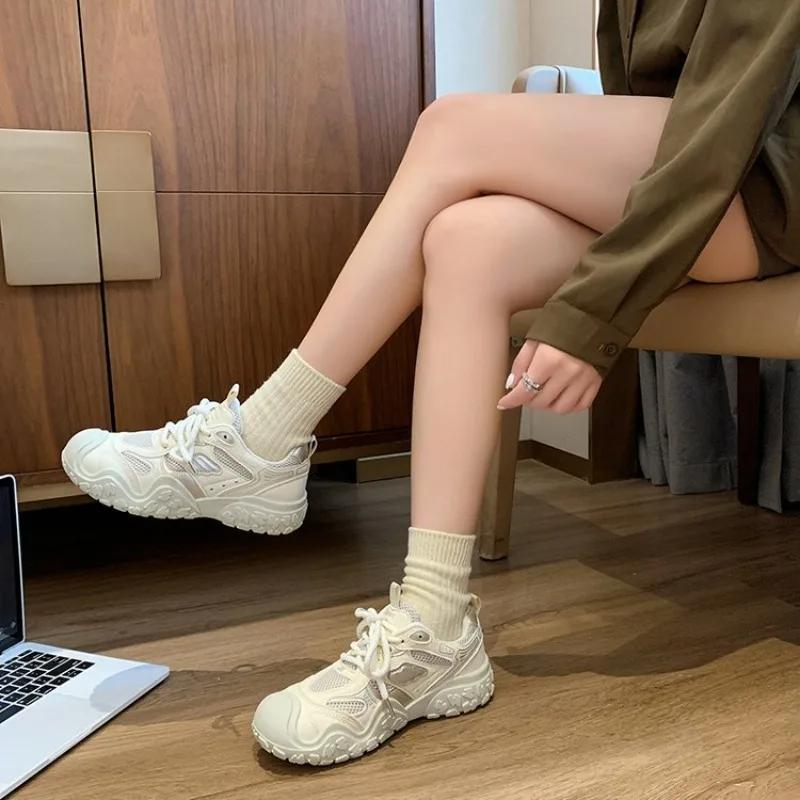 Fashion 2024 New High Appearance Foreign Style Comfortable Non-slip Breathable Sports Wear-resistant Women's Shoes Zapatillas De Mujer