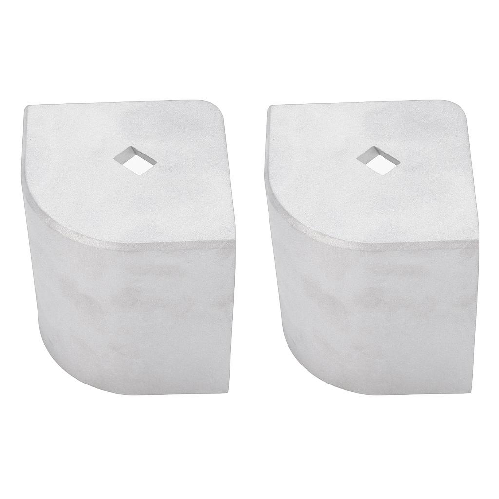 2PCS Pontoon Boat Aluminum Corner   for 90 Degrees  Rounded Corner 3-3Celsius4in To 3-13Celsius16in Height 3-1Celsius4in To 3-5Celsius16in Top Width