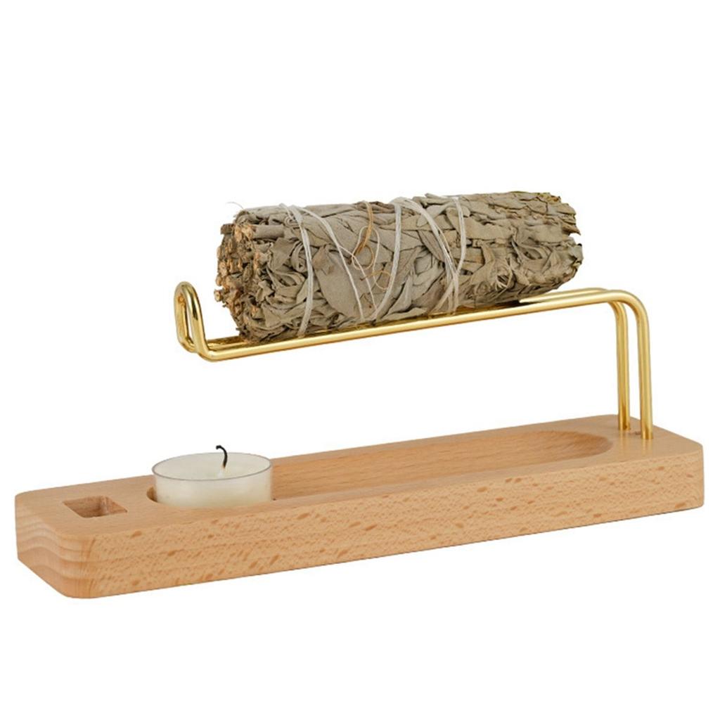 Wooden Burner Base, Incense Holder, Sage Burning Stand, Indoor Aromatherapy Base, Burning Tray