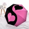 1PC Heart Yin Yang Automatic Open/close Umbrella with 8-Rib Structure for Women/Men, All-Season Use - Travel Essential, Stylish Accessory, Highquality