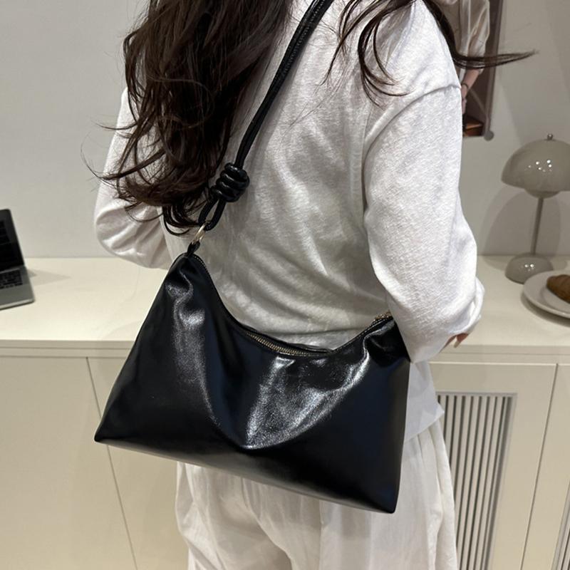 New Fashionable Women's Bag High-end Soft Leather Texture Single Shoulder Bag Women's Crossbody Bag Geometric Wide Shoulder