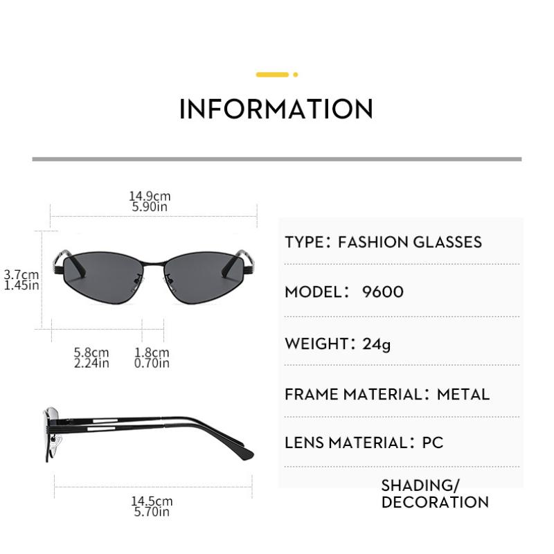 Women's sunglasses, metal cat eye sunglasses, men's and women's fashion sunglasses.