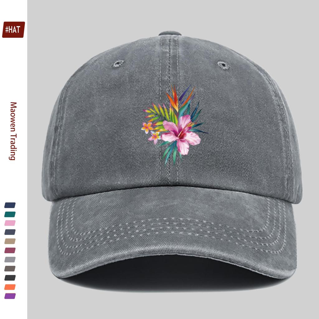 Pc Flower Pattern Printed Baseball Cap Trucker Papa Hat Comfortable and Lightweight Headwear Adjustable Strap Papa Hat Casu
