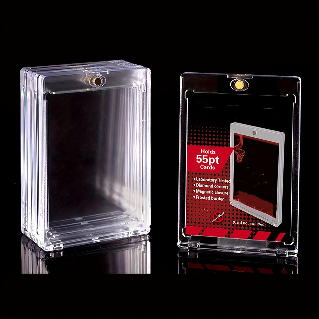 5/10pcs Transparent Display Boxes with Magnetic Closure, Plastic Storage Cases for Credit Cards, Organizer for Business Cards