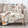 excavator Theme Printed Blanket - Perfect for Couch, Bed, Travel & Outdoor Use | Machine Washable, Cozy & Durable.