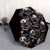 1pc Pet Animal Skull Cute Automatic Open/close, Heavy-Duty Iron Frame & 8-Rib Structure, Compact Folding Umbrella for Women/Men, All-Season Travel, Ha