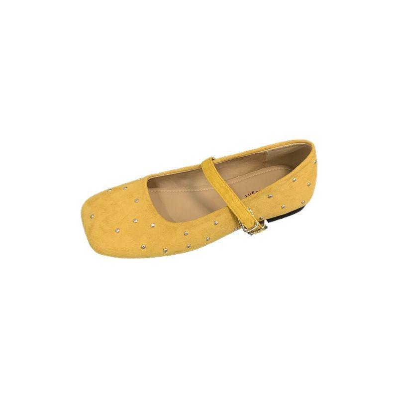 French Gypsy Flat-soled Single Shoes Women's 2025 New Niche Design Sense Square Head Soft Sole Mary Jane Shoes