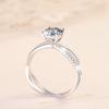 D Color 1ct Moissanite Ring Platinum-plated Inlaid Ring Women's Wedding Ring Engagement Ring Wedding Ring Gift for Girlfriend