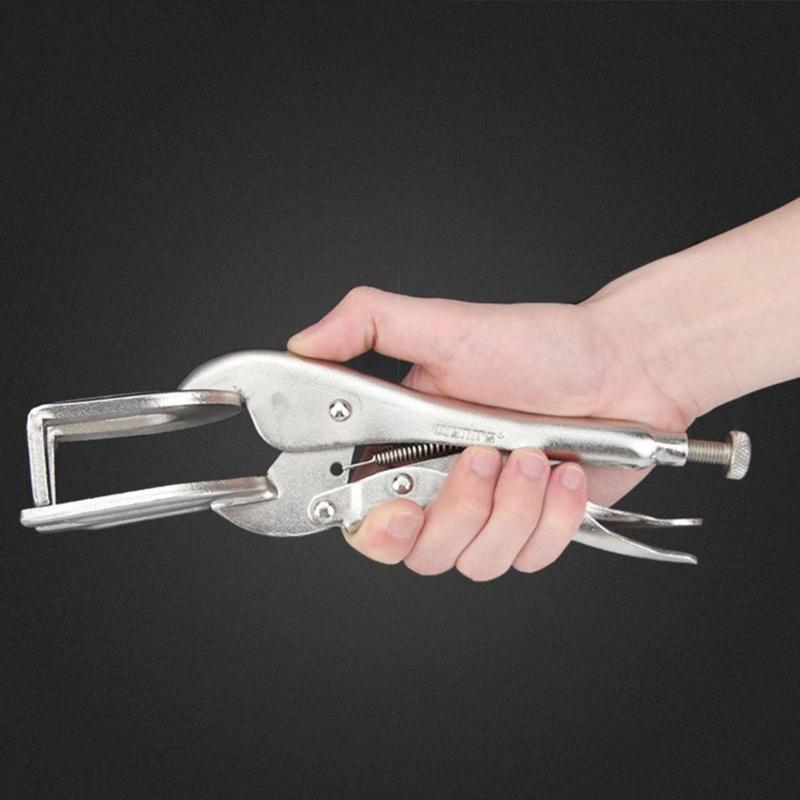 Locking Pliers Adjustable Wear Resistant Flat Head Vise Locking Grip Pliers Multifunction Welding Clamps Hand Tools