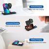 30W 3 in 1 LED Fast Wireless Charger Stand Foldable Charging Station For iPhone 17- 12 Apple Watch 9 8 7 6 5 Airpods Pro
