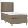 Maison Exclusive - Sommier à lattes de lit avec matelas Taupe 100x200 cm Tissu
