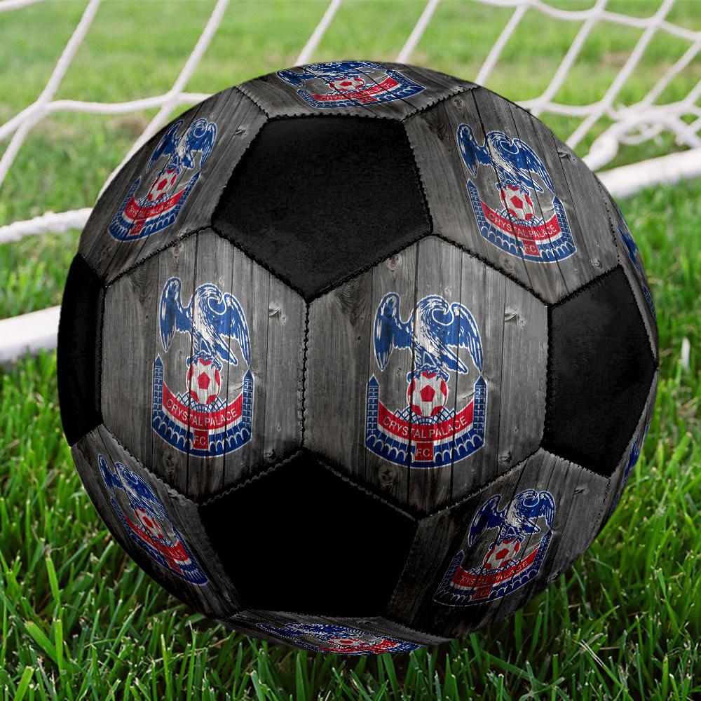 Pallone da Calcio Crystal Palace F.C Colorato Per Tutte le Età Cucito a Macchina PVC Pronto per la Competizione Resistente Alto Rimbalzo.TAGLIA5