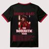 Bruno Mars The Romantic Tour 2027 T-Shirts Sommer V-Ausschnitt Oversized Kurzarm Unisex Mode Atmungsaktives Netzgewebe Lässiges Oberteil