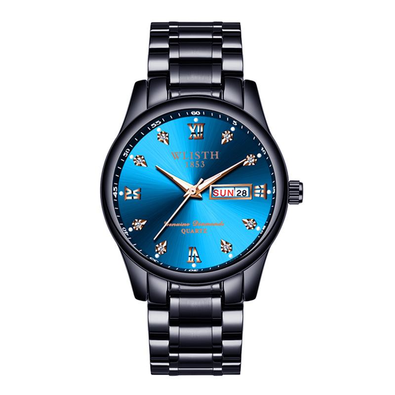 Top Brand Men's Watch Waterproof Quartz Luminous Double Calendar Fashion Business Watch