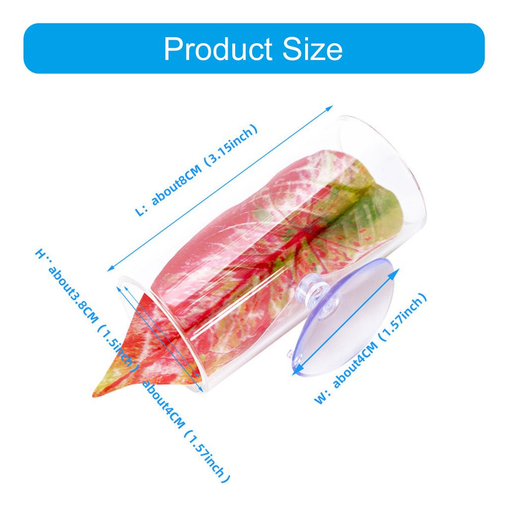 Silicone Leaf with Tunnel Suction Cup for Fish Tanks Resting Leaves Colorful Plant Decoration for Fish Tanks Ornaments