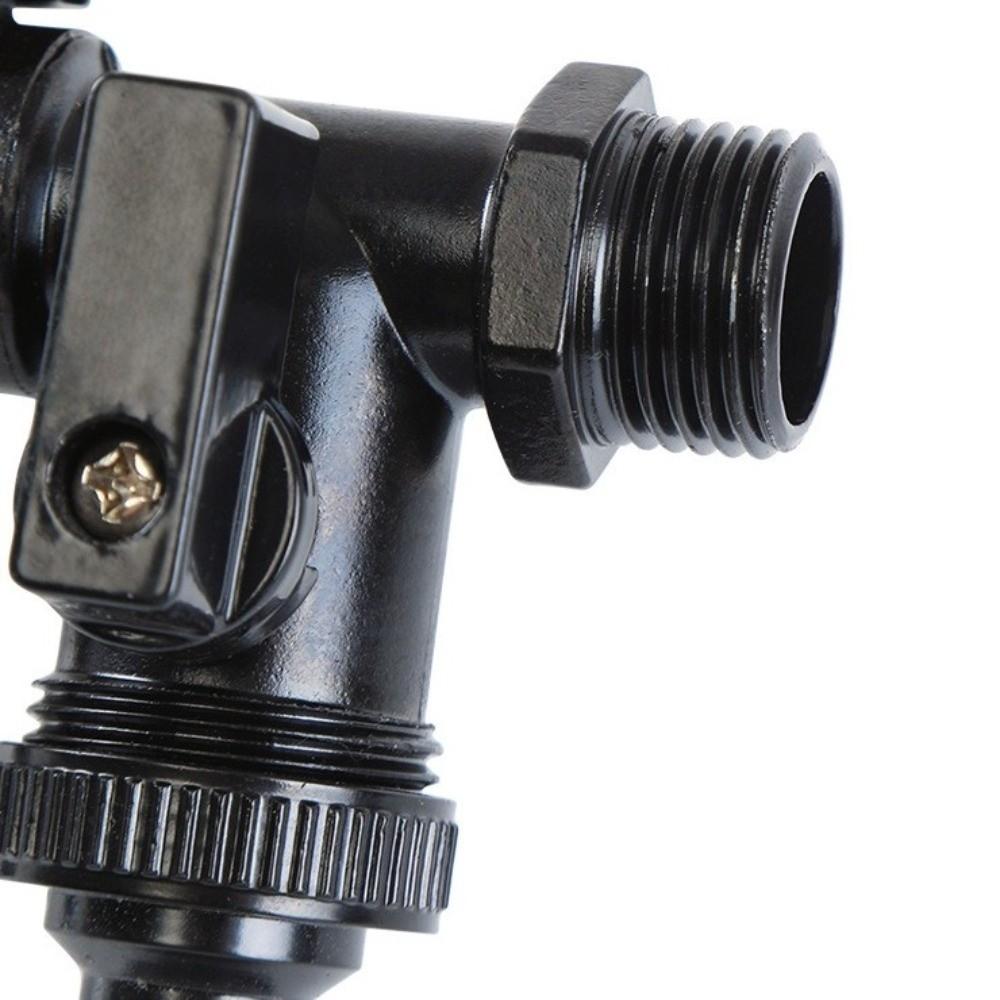 1/2 Inch Inlet Double Outlet Faucet Black Paint Zinc Alloy Bibcock Frost-Proof Corrosion Resistant Garden Water Valve