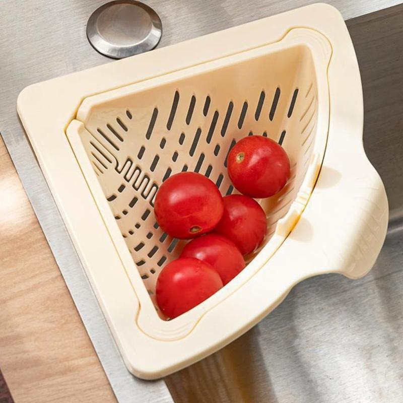 Suction Cup Press Sink Drainer Basket Automatic Dumping Strainer Basket Hanging Faucet Sponge Storage Rack