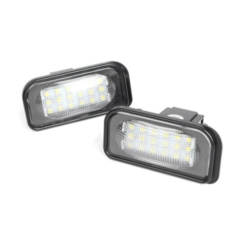 

Пара 18 светодиодных ламп SMD для номерного знака автомобиля, белые лампы для Mercedes Benz C-Class W203, 4-дверный седан 2001-2007, Стайлинг автомобиля