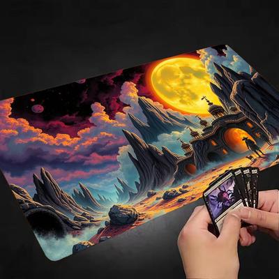 Fantasy Giant Castle Design Magic Party Game Mat Durable Rubber for MTG&TCG Games 35X60cm Mouse Pad Offices Desk Mats Mousepad