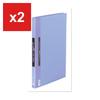 Clear File Folder Color Base Refillable Max Capacity65-Pocket 36-Hole B4 Portrait Blue 149-B