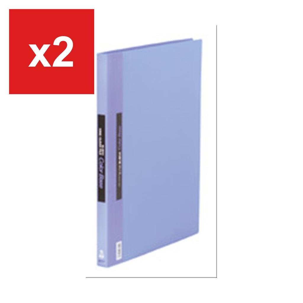 Clear File Folder Color Base Refillable Max Capacity65-Pocket 36-Hole B4 Portrait Blue 149-B