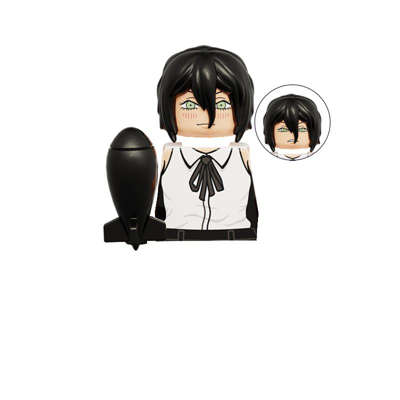 Japan Anime Figures Chainsaw Man Denji Pochita Katana Assembled Building Blocks Minifigure Children's Kids Educational Gift