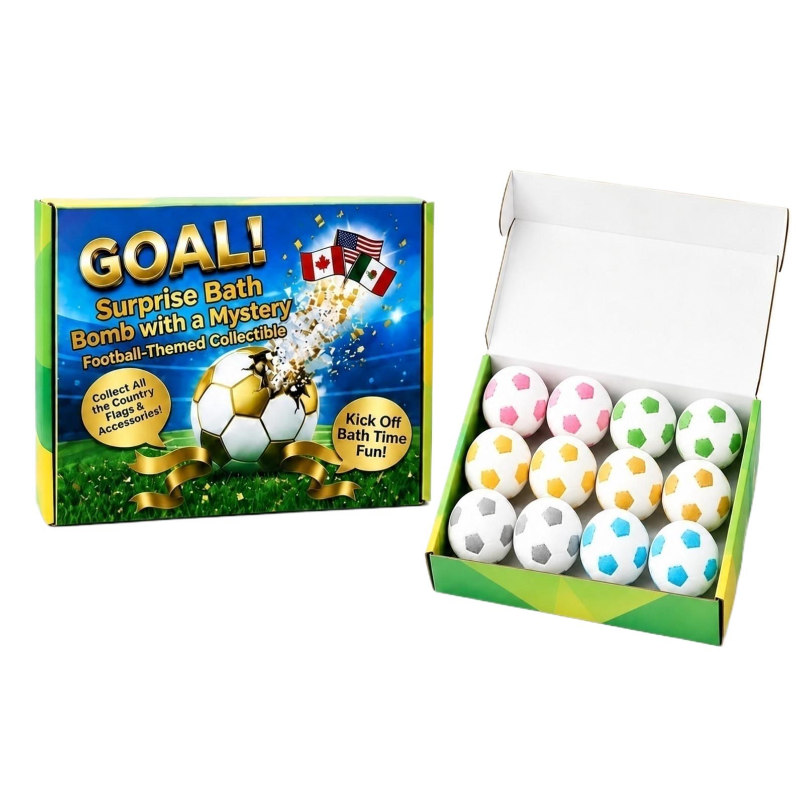 Surprise Bath Bomb Set with Mystery Football Theme Collectibles Includes Multiple Bath Bombs and Accessories for Bath Time Fun One Size