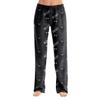 Pajama Pants Sleepwear Casual Drawstring Elastic Waist Pants Comfy Straight Yoga Loose Trousers