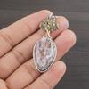 Natural Russian Charoite Gemstone 925 Sterling Silver Jewelry  Pendant 2" AJP-2189