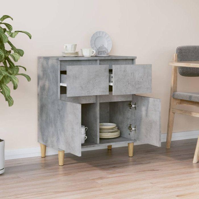 VidaXL Buffet Gris béton 60x35x70 cm Bois d'ingénierie 819680