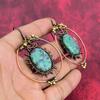 Ruby fuchsite earring copper wire wrapped earring natural gemstone earring copper wire jewelry engagement gifts handmade birthstone earring