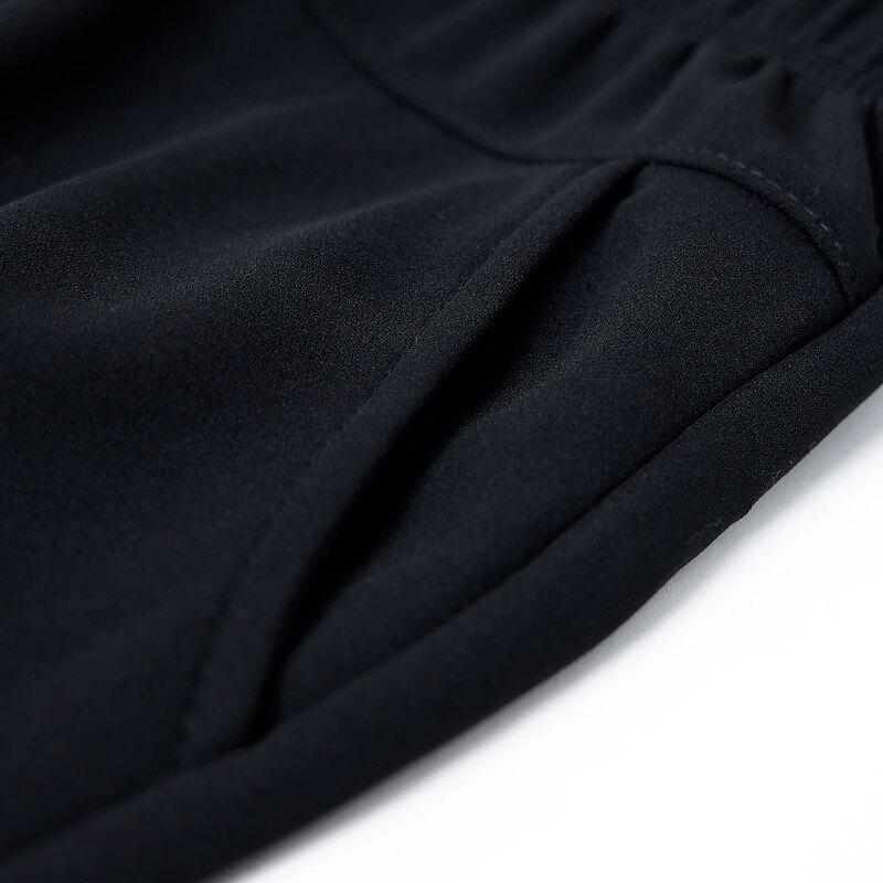 Pa Si Te Mid-Aged Women's Elastic Waist Straight Leg Pants