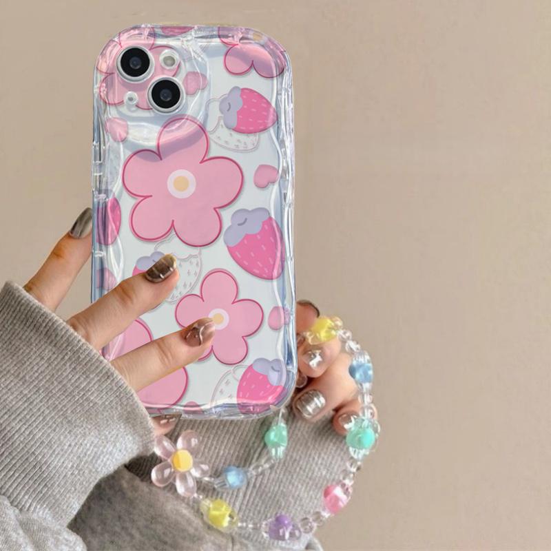 Fashion Flower Leaf With Lanyard Case For Samsung Galaxy A17 A16 A36 A26 A56 A55 A35 A25 A15 A07 A06 A32 A50S A51 M16 Soft Cover