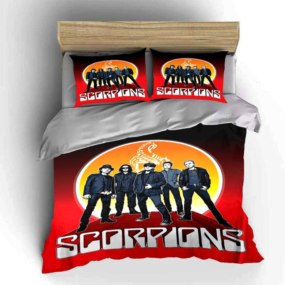 "Scorpions Band Bedding Set" Bedding Duvet Cover Set Duvet Cover Pillowcases (1 * Duvet Cover 2 * Pillowcases, without duvet insert)