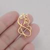 My Shape 5pcs Cat Charms Cute Animal Kitten Pendants DIY Necklace Earrings Keychains DIY Jewelry Making Stainless Steel Jewelry