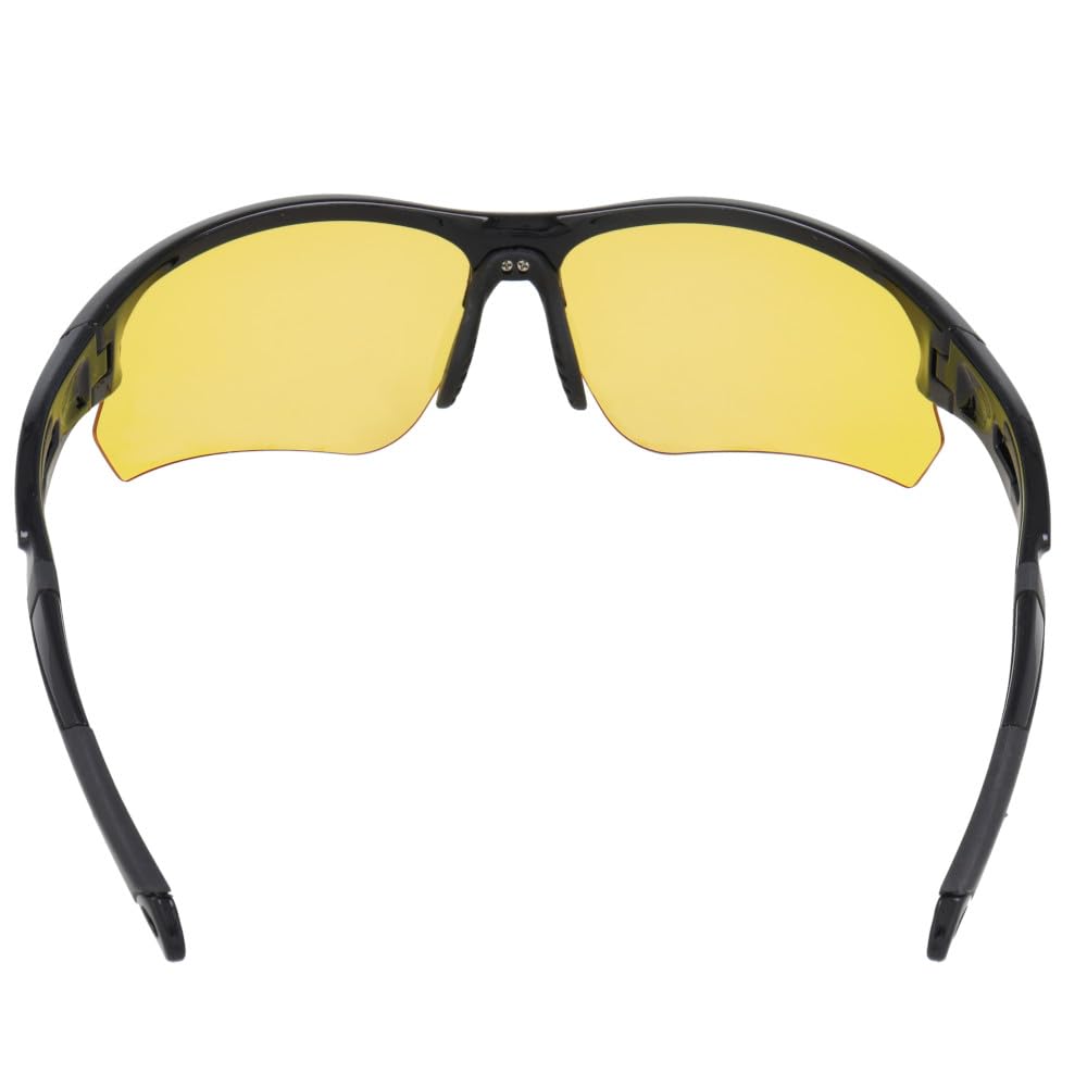 TAKAMIYA XOOX Night Polarized Type Silver Mirror Lens Sunglasses, Half-Rim I, Yellow/Light