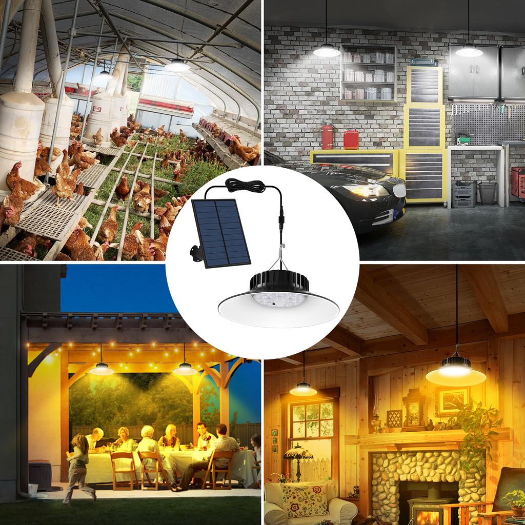 PCS 12 Solar Pendant Light Outdoor Solar Shed Light Motion Sensor Solar Lamp For Shed Garage Yard 3 Color Mode IP65 Waterproof